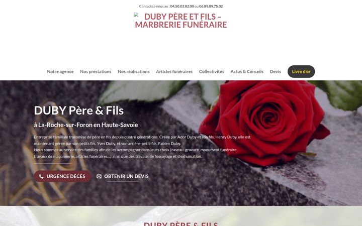 Screenshot of marbrier-duby-pere-fils.fr