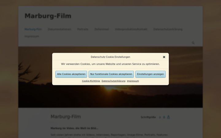 Screenshot of marburg-film.de