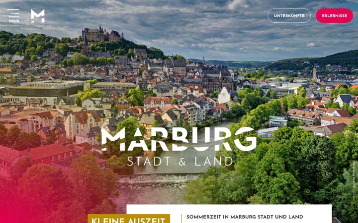Screenshot του marburg-tourismus.de