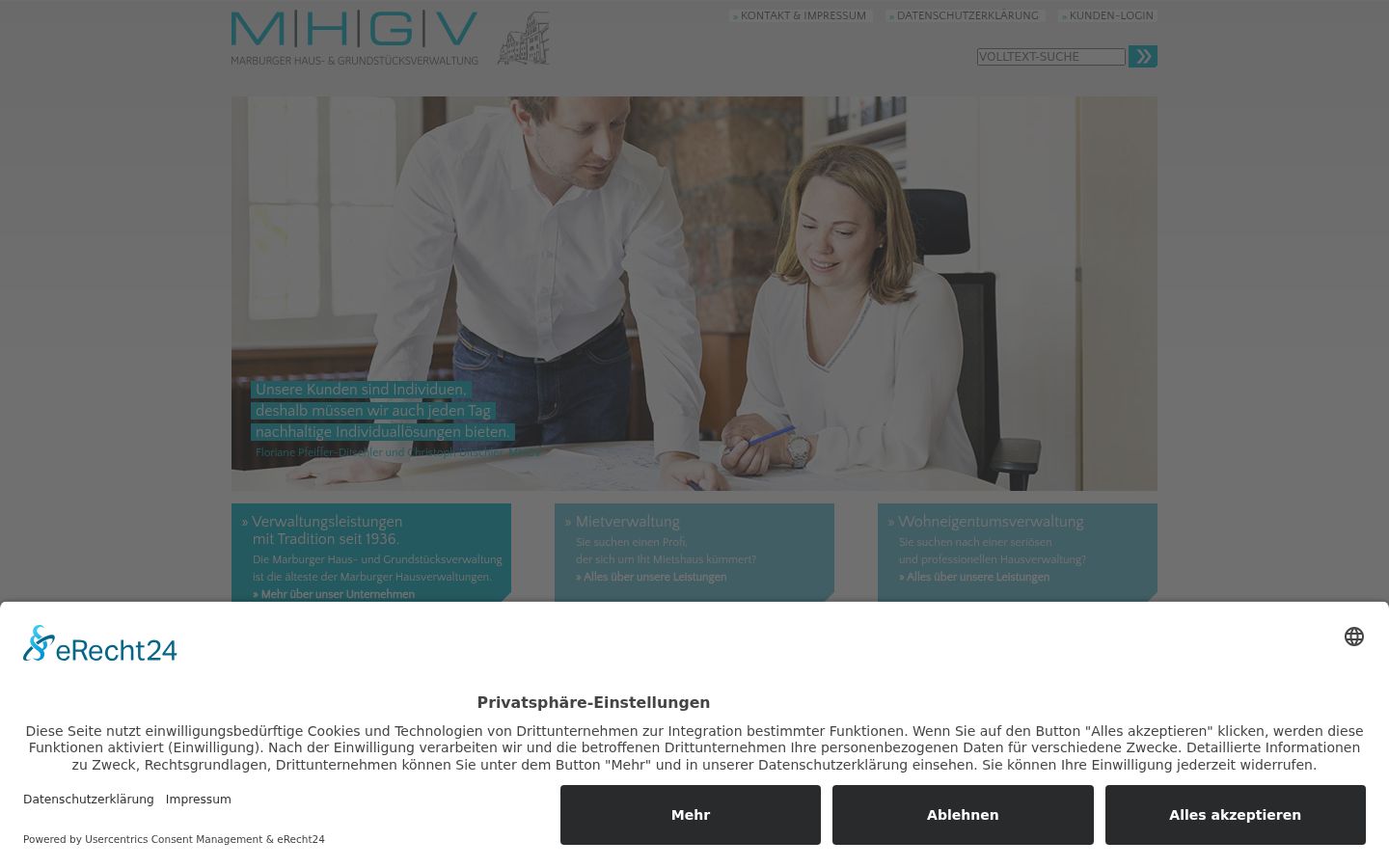 Screenshot tal-banner tal-kunsens muri qabel kwalunkwe interazzjoni