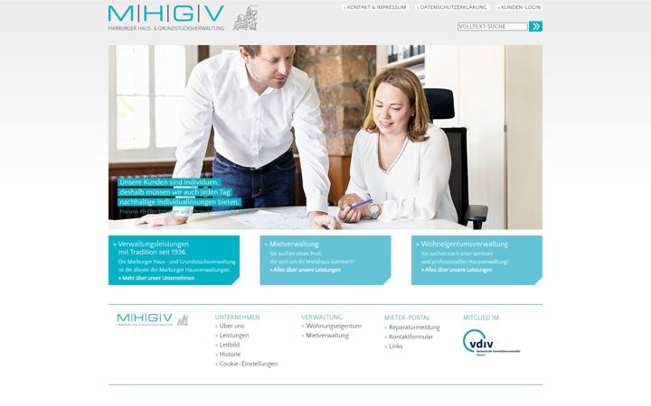 Screenshot of marburger-hausverwaltung.de