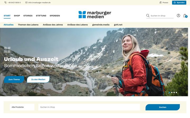 Screenshot of marburger-medien.de