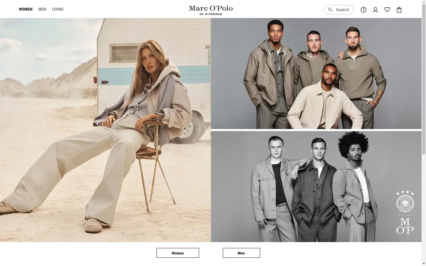 Screenshot of marc-o-polo.com