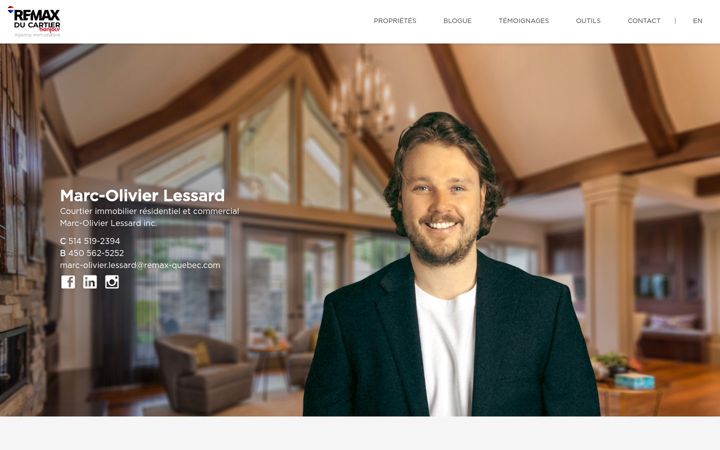 Screenshot of marc-olivierlessard.com
