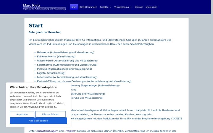 Screenshot of marc-rietz.de