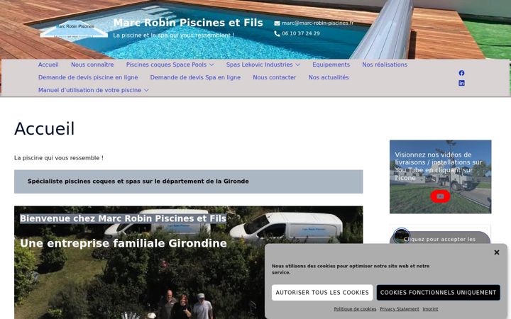 Screenshot of marc-robin-piscines.fr