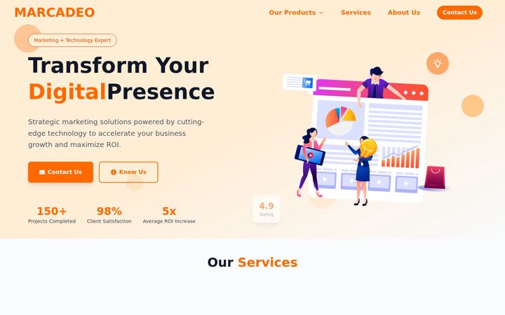 Screenshot of marcadeo.com