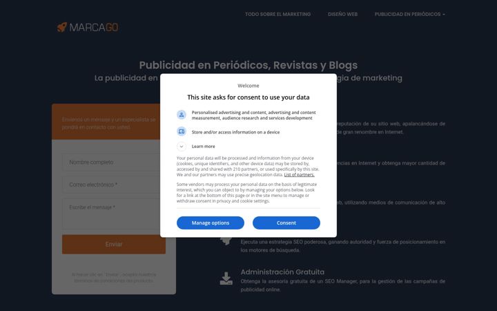 Screenshot of marcago.com