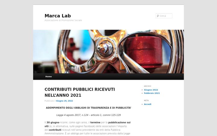 Screenshot of marcalab.it