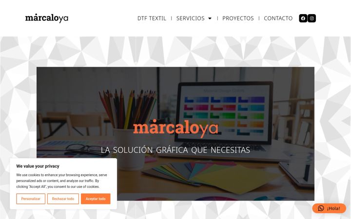 Screenshot of marcaloya.com