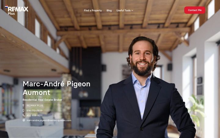 Screenshot of marcandrepigeon.com
