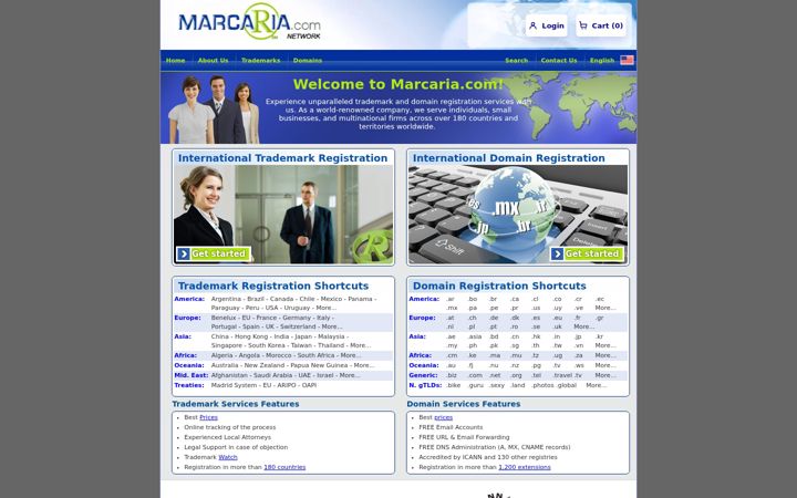 Screenshot von marcaria.com