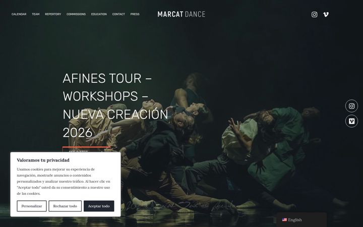 Screenshot of marcatdance.com