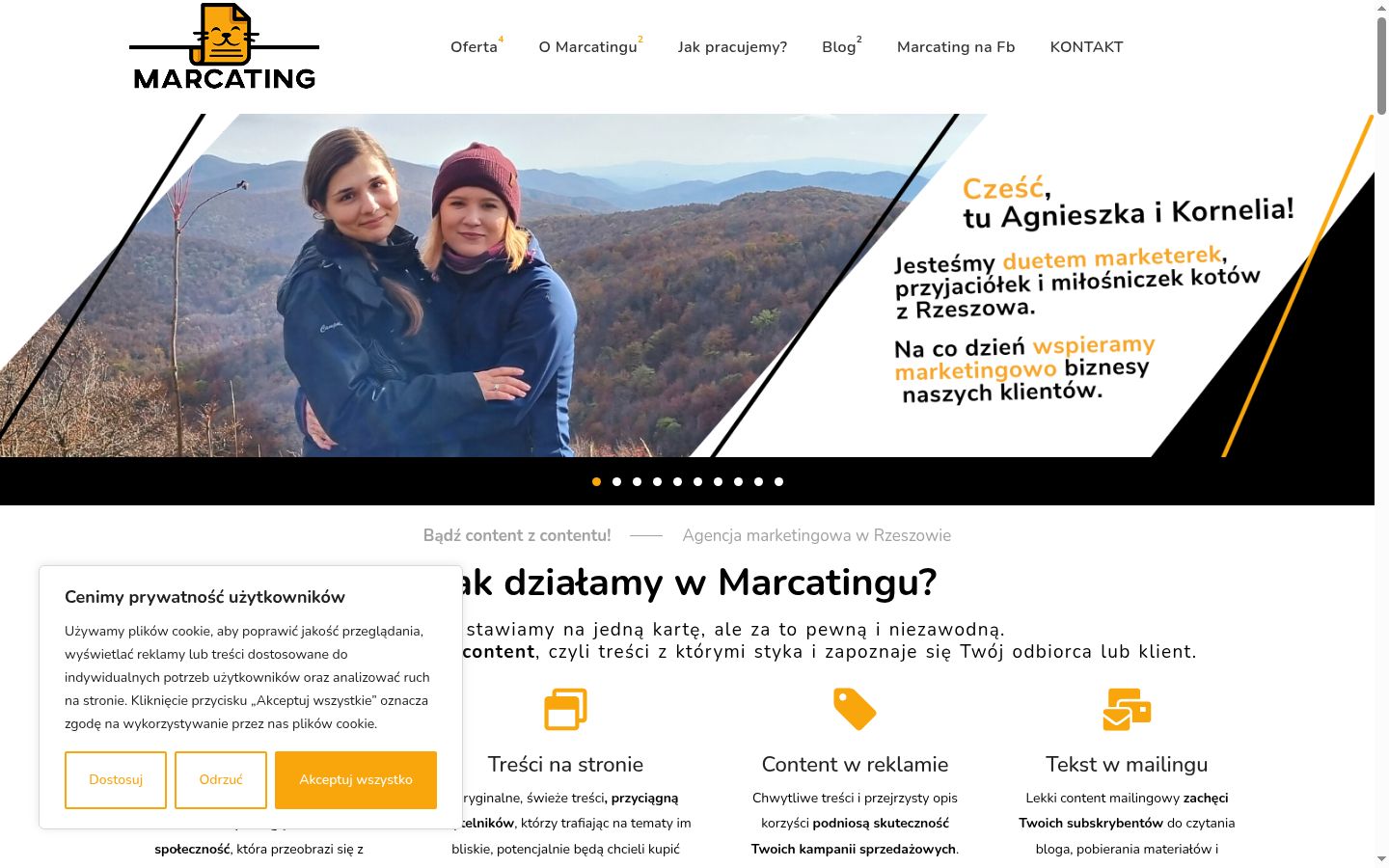 Snímek obrazovky baneru souhlasu zobrazeného před jakoukoli interakcí