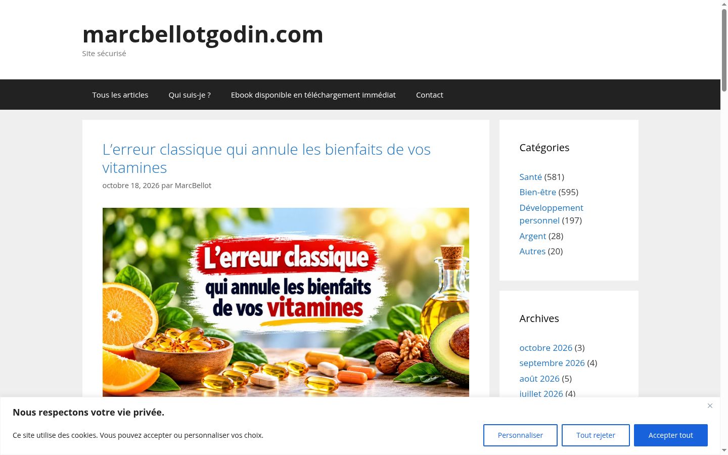 Screenshot tal-banner tal-kunsens muri qabel kwalunkwe interazzjoni