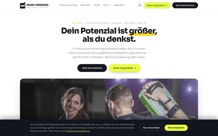 Screenshot of marcdressen.de