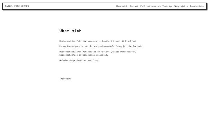 Screenshot of marcel-lemmer.de
