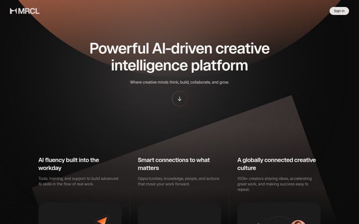 Screenshot of marcel.ai