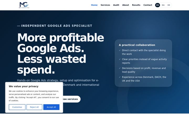 Screenshot of marcelcarstens.com
