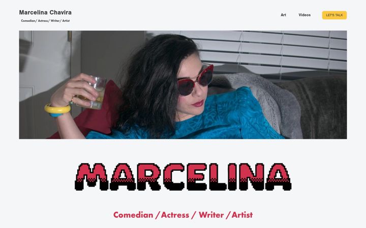 Screenshot of marcelinachavira.com