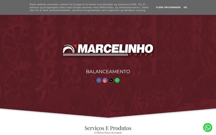 Screenshot of marcelinhopneus.com.br