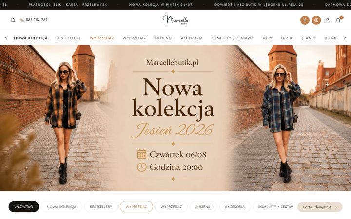 Screenshot of marcellebutik.pl