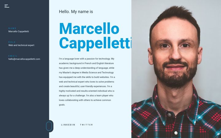 Screenshot of marcellocappelletti.com