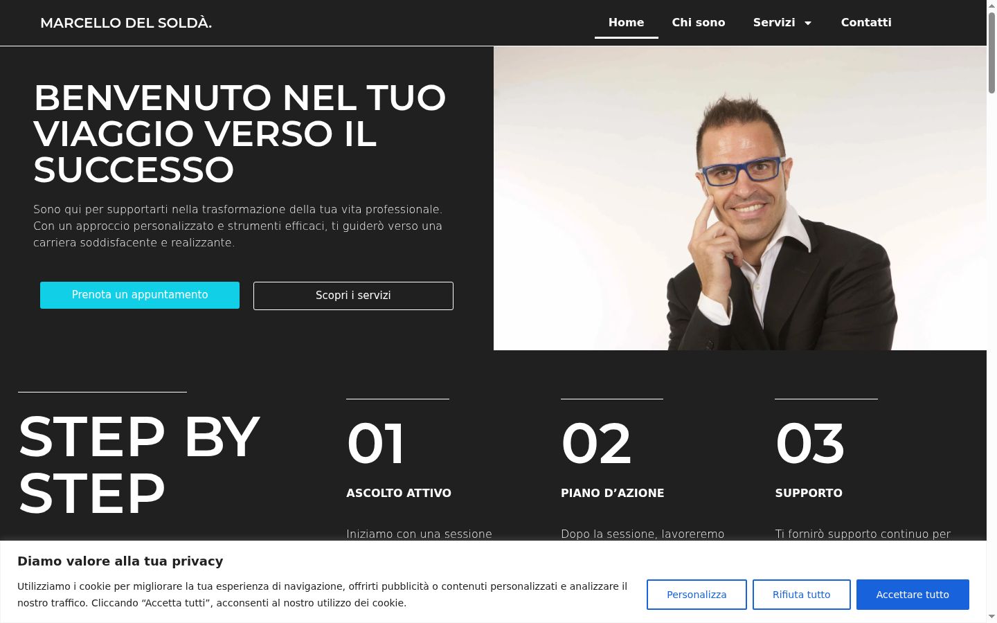 Captura de ecrã do banner de consentimento apresentado antes de qualquer interação