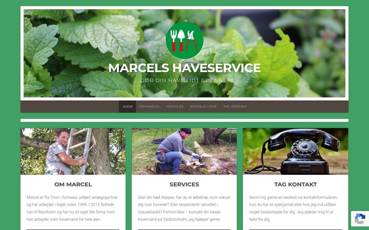 Screenshot of marcels.dk