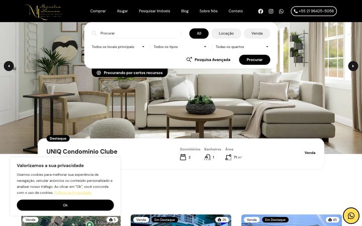 Screenshot of marceluslavinas.com.br