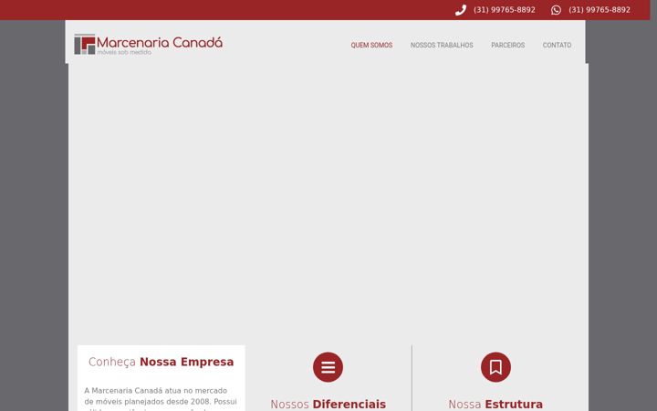 Screenshot of marcenariacanada.com.br