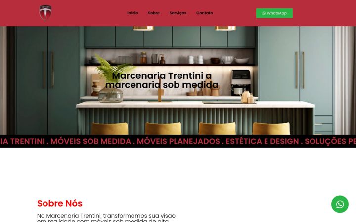 Screenshot of marcenariatrentini.com.br