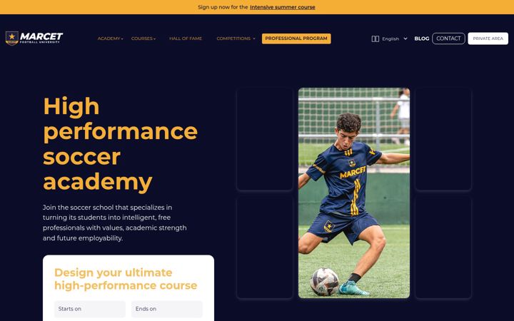 Screenshot of marcetfootball.com