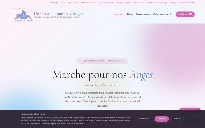 Screenshot of marche-anges.org