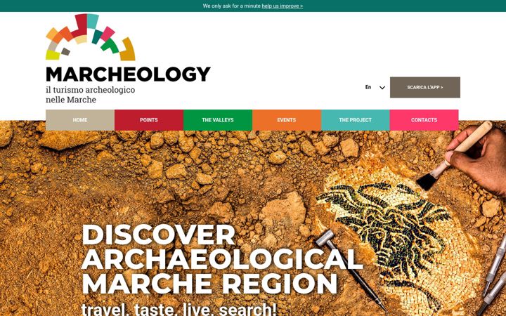 Screenshot of marcheology.it