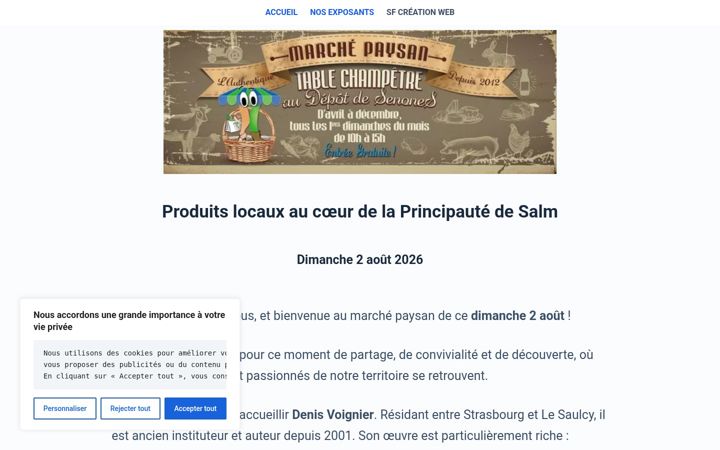 Screenshot of marchepaysansenones.fr