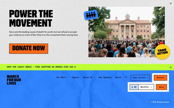 Screenshot of marchforourlives.com