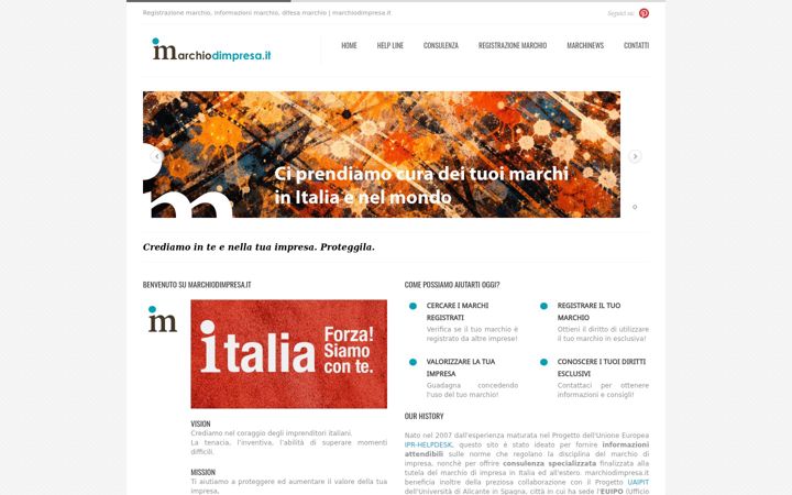Screenshot of marchiodimpresa.it