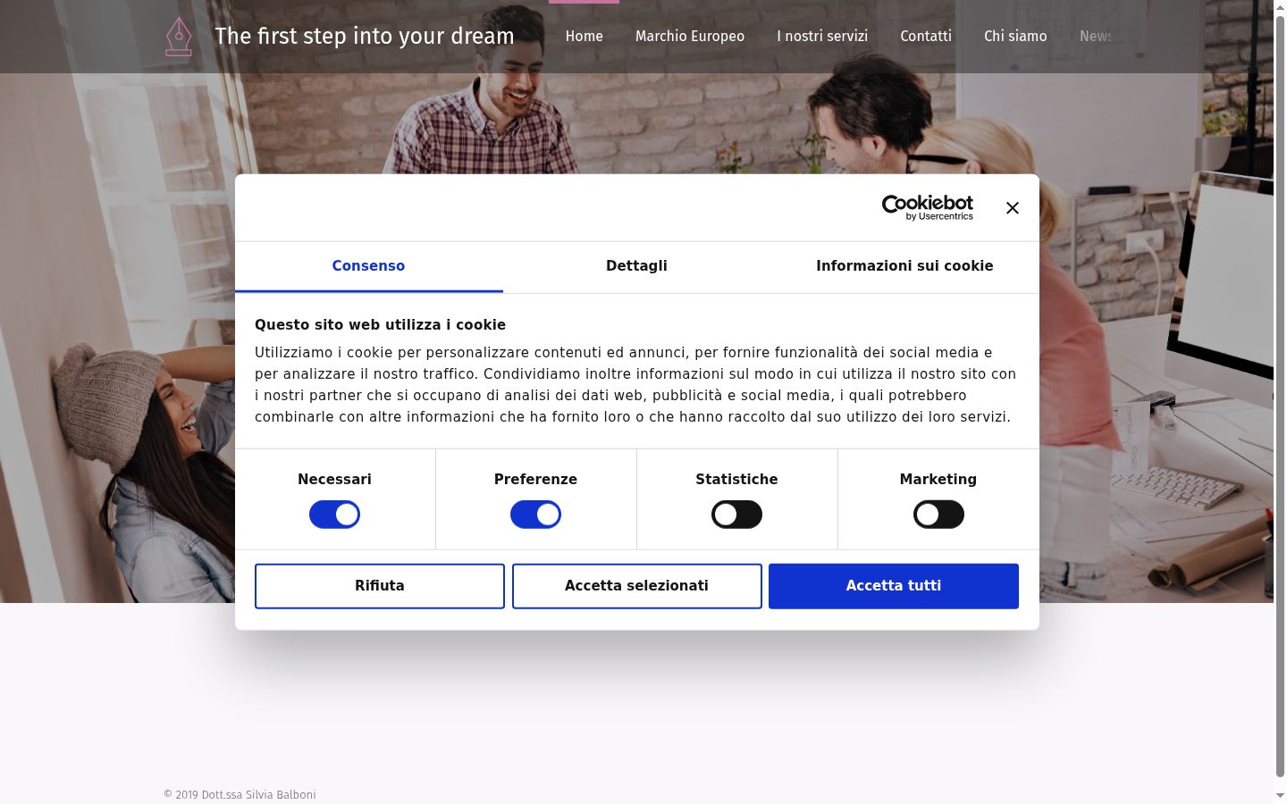 Snímka obrazovky banera súhlasu zobrazeného pred akoukoľvek interakciou