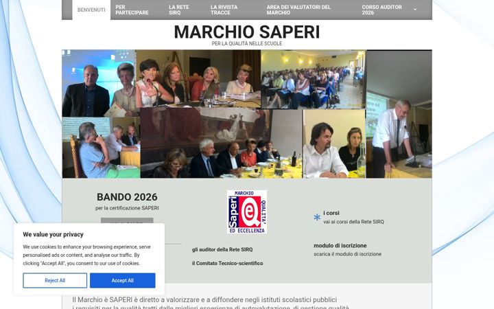 Screenshot of marchiosaperi.it