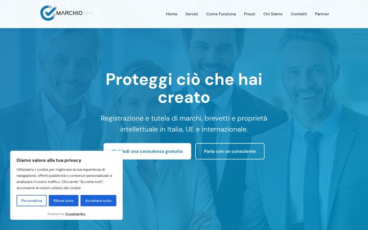 Screenshot of marchiosicuro.com