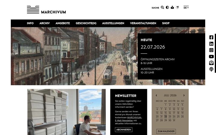 Screenshot of marchivum.de
