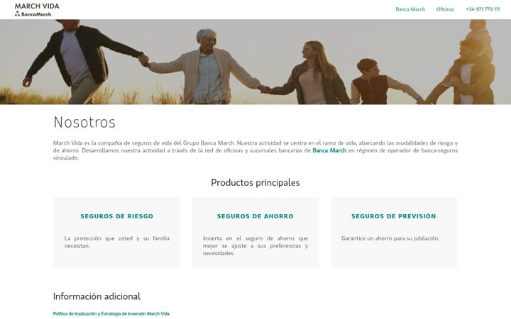Screenshot of marchvida.es