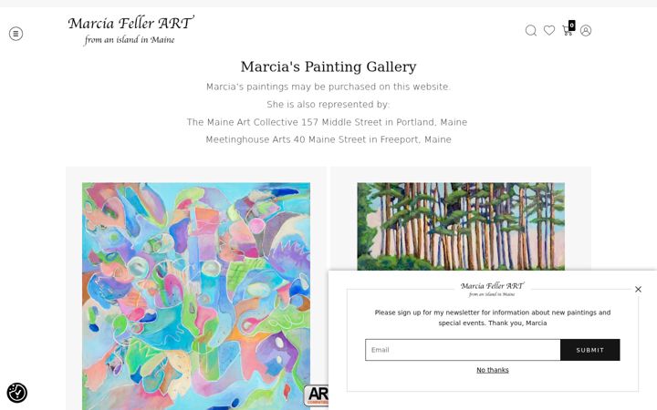 Screenshot of marciafeller.com