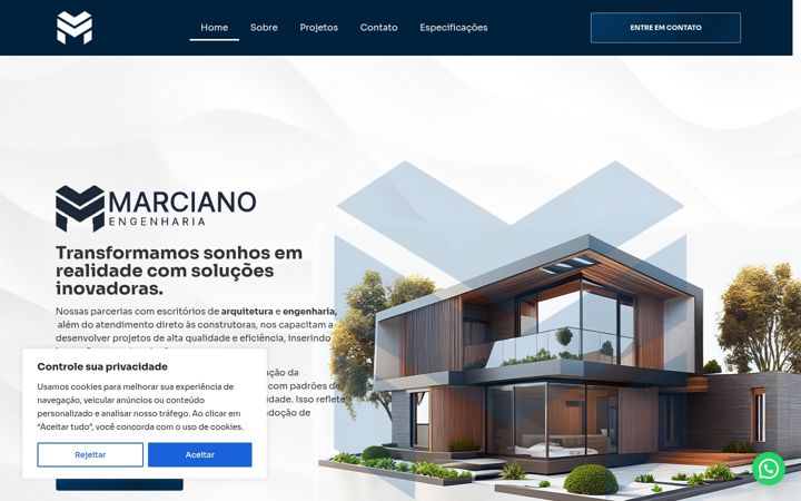 Screenshot of marcianoengenharia.com