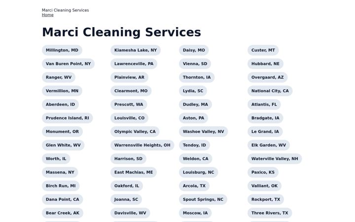 Screenshot stránky marcicleaningservices.com