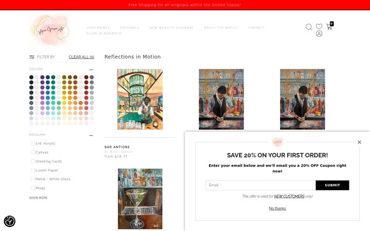 Screenshot of marcigarsonart.com