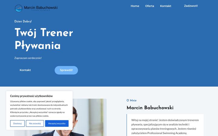 Screenshot of marcinbabuchowski.pl
