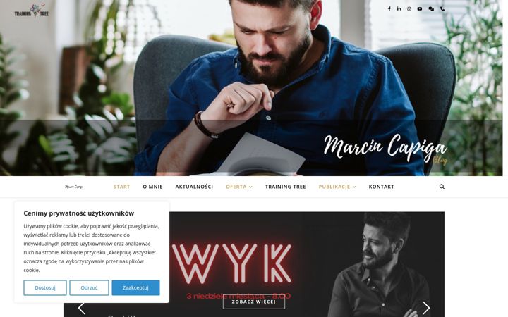 Screenshot of marcincapiga.pl