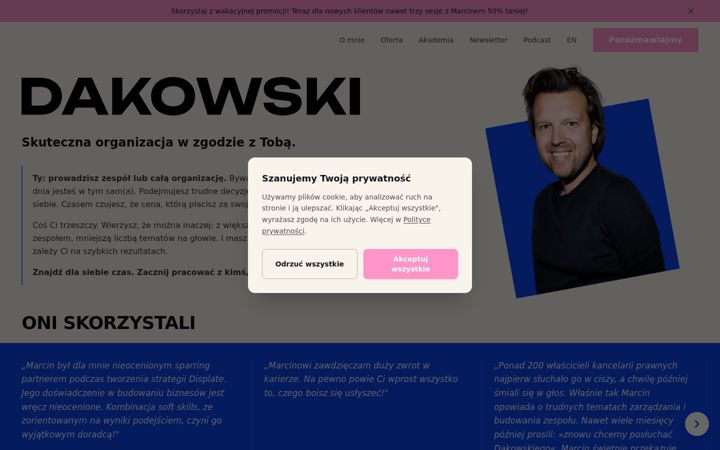 Screenshot of marcindakowski.pl
